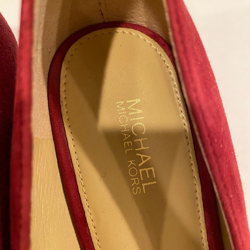 Michael Kors Caroline loafers suede maroon 7 - Picture 8 of 12